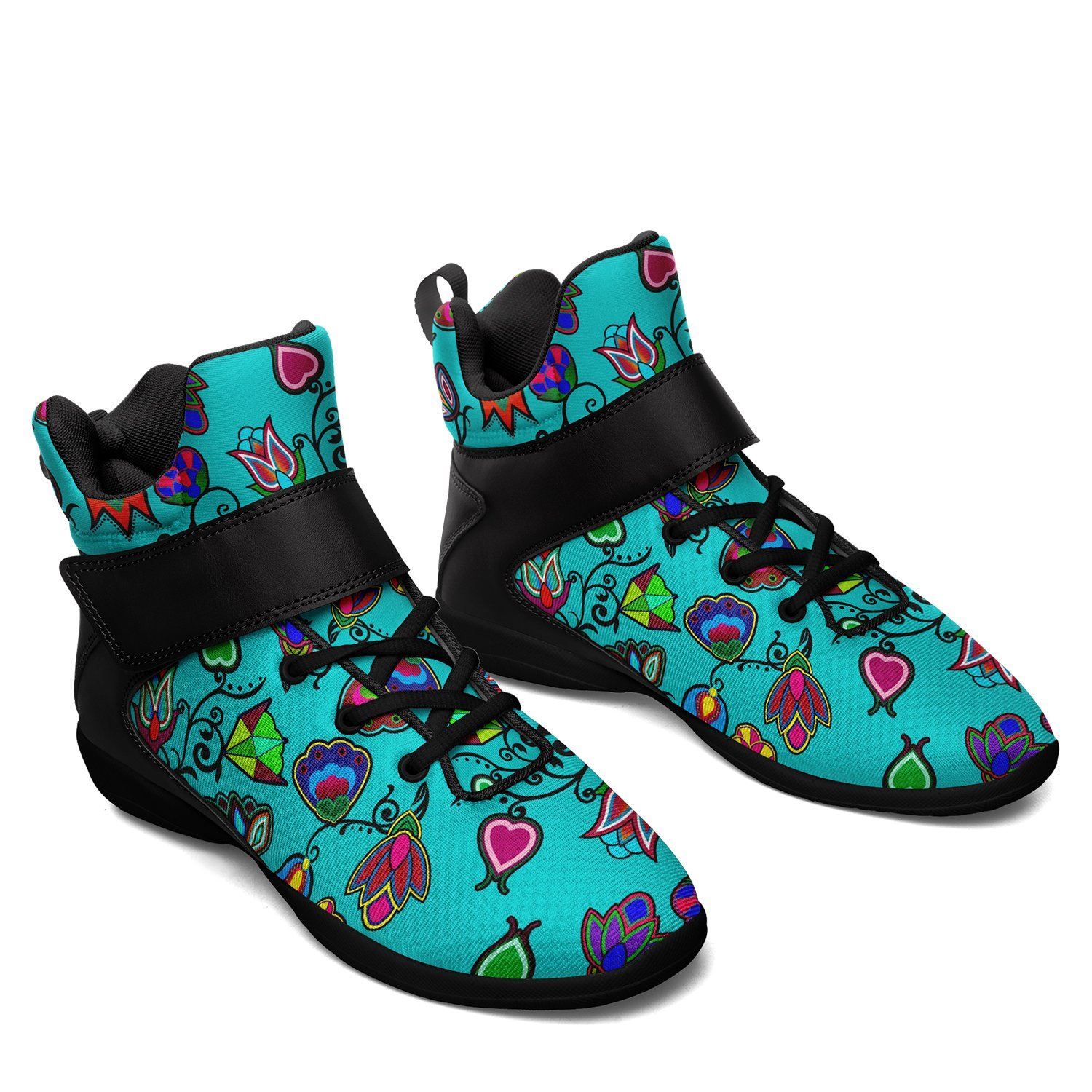 Indigenous Paisley Sky Kid's Ipottaa Basketball / Sport High Top Shoes 49 Dzine