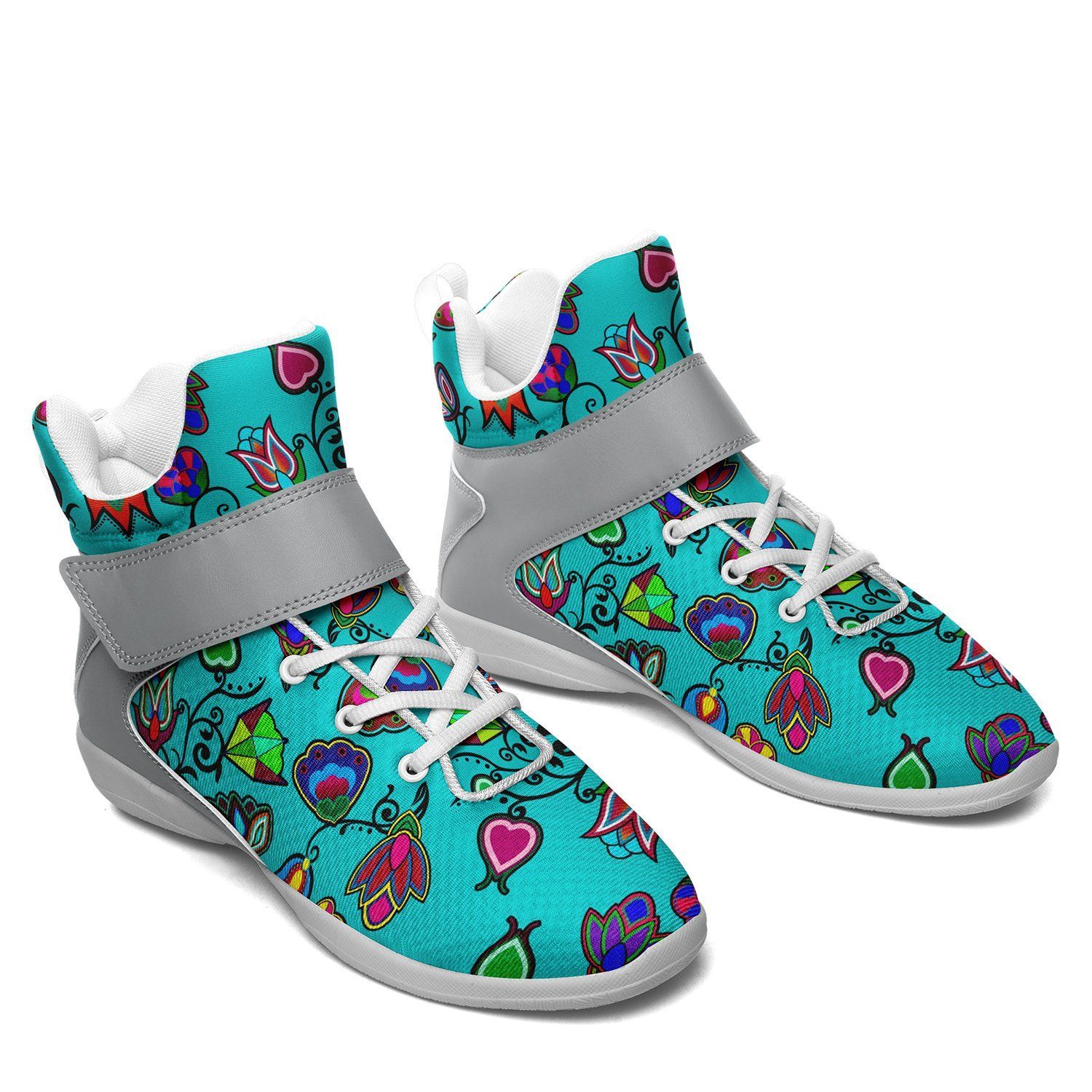 Indigenous Paisley Sky Kid's Ipottaa Basketball / Sport High Top Shoes 49 Dzine