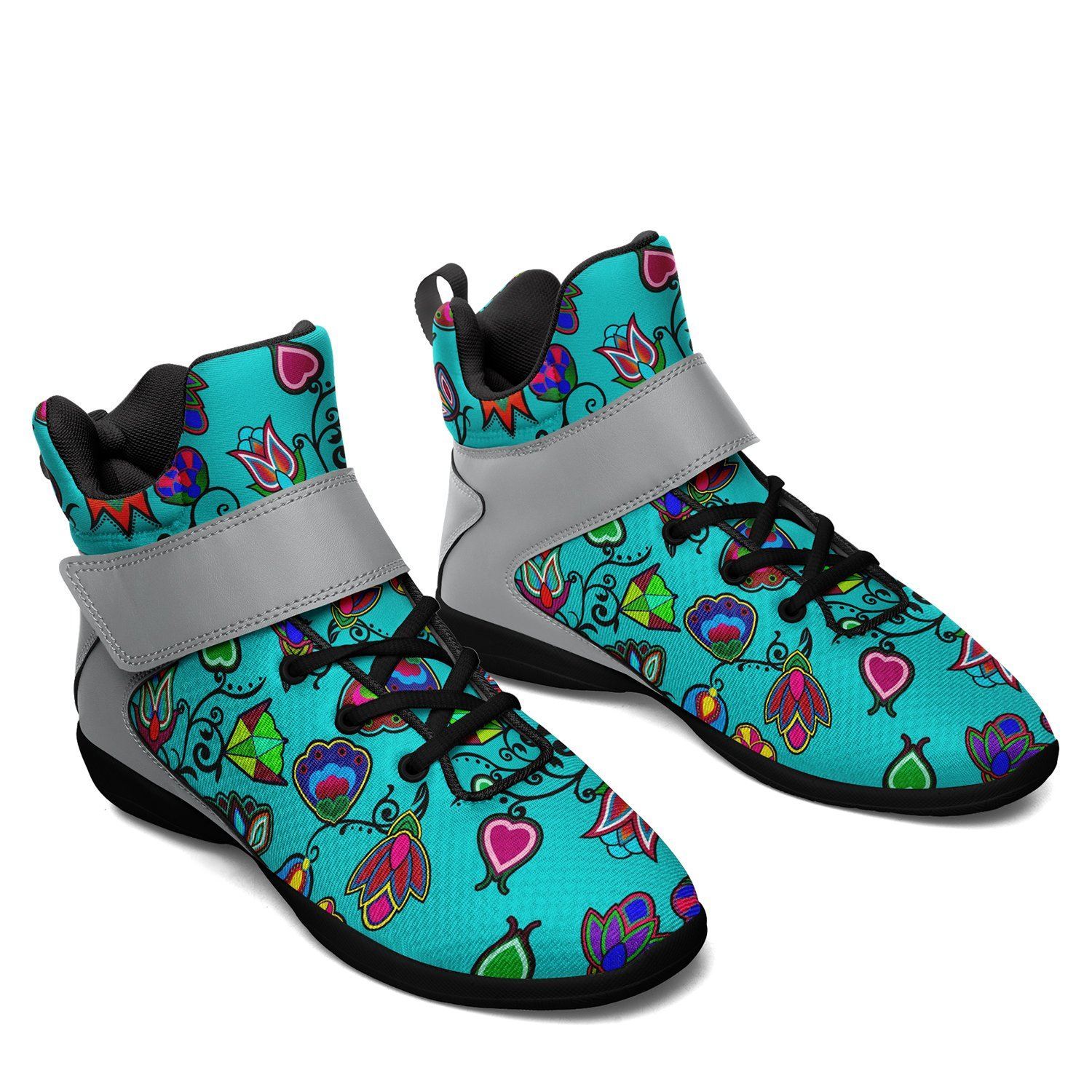 Indigenous Paisley Sky Kid's Ipottaa Basketball / Sport High Top Shoes 49 Dzine