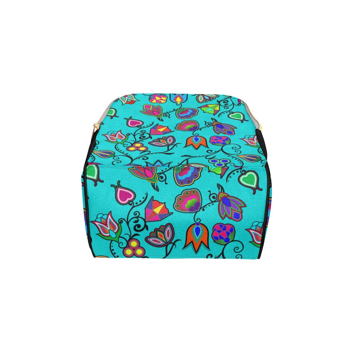 Indigenous Paisley - Sky Multi-Function Diaper Backpack (Model 1688) Diaper Backpack (1688) e-joyer