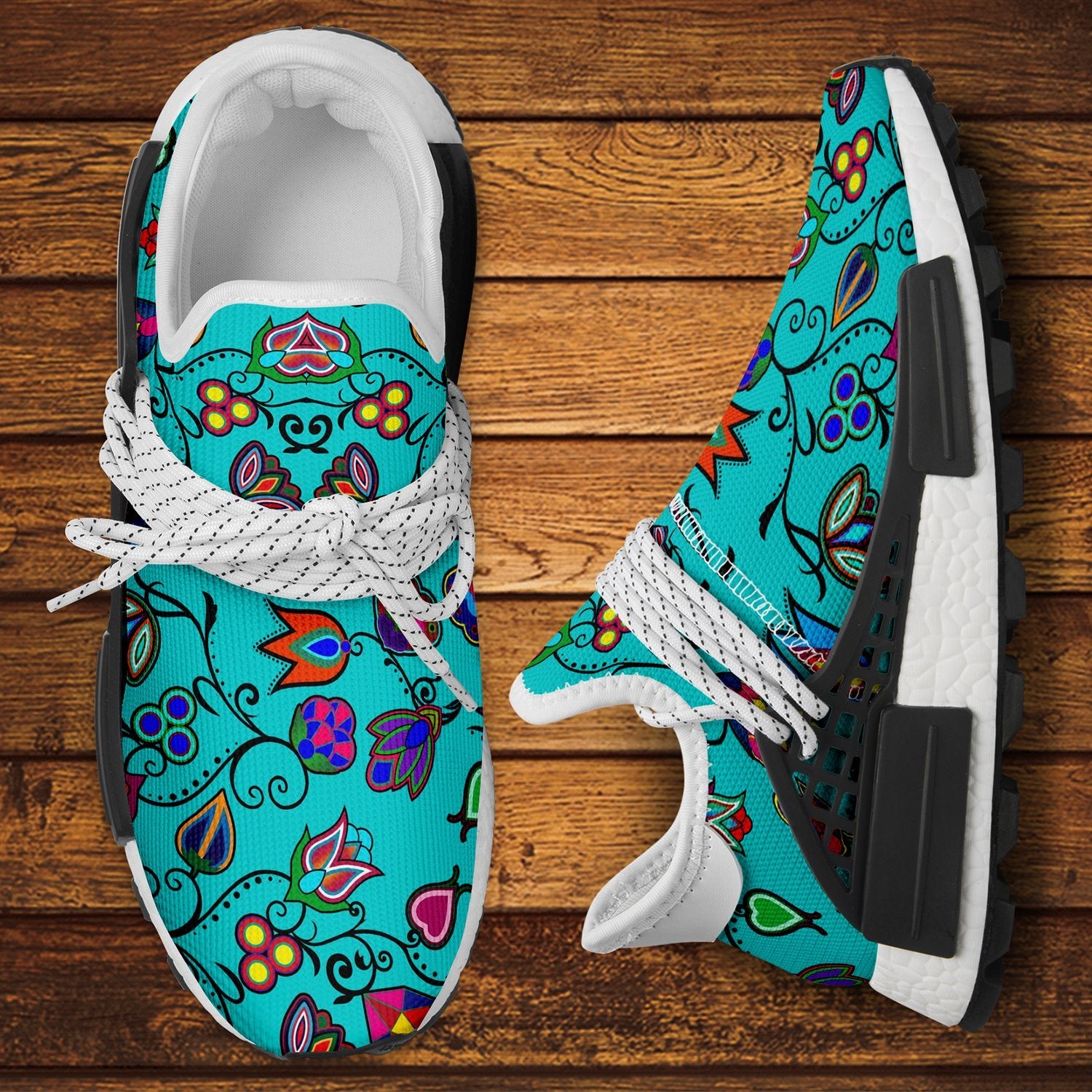 Indigenous Paisley Sky Okaki Sneakers Shoes 49 Dzine
