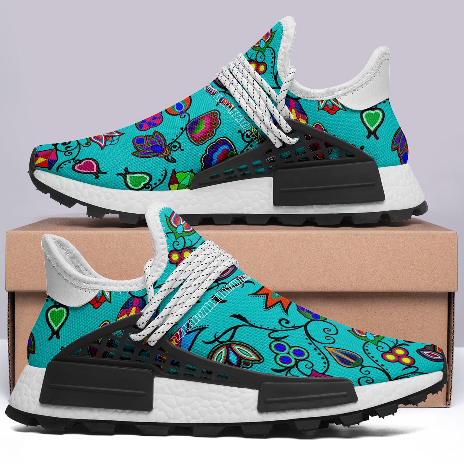 Indigenous Paisley Sky Okaki Sneakers Shoes 49 Dzine
