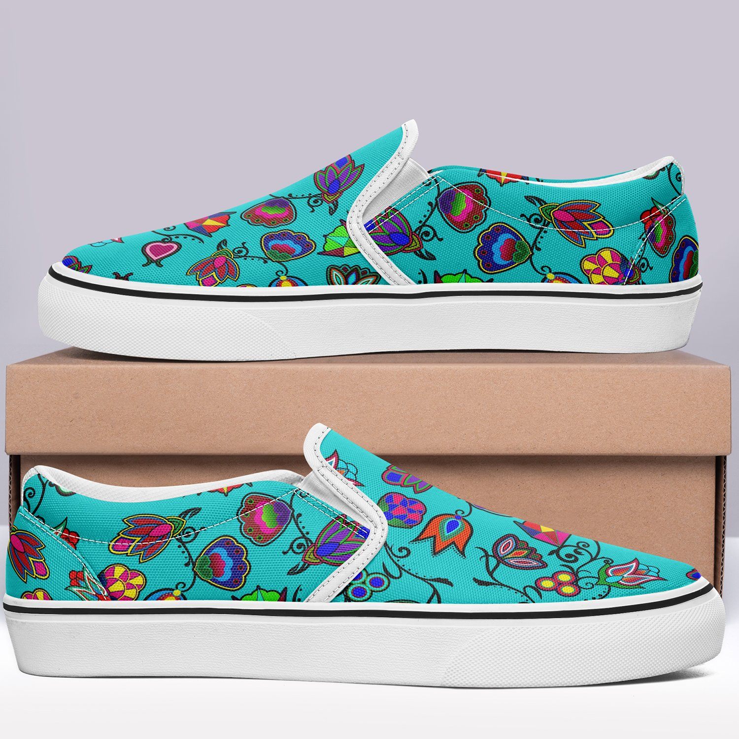 Indigenous Paisley Sky Otoyimm Canvas Slip On Shoes 49 Dzine