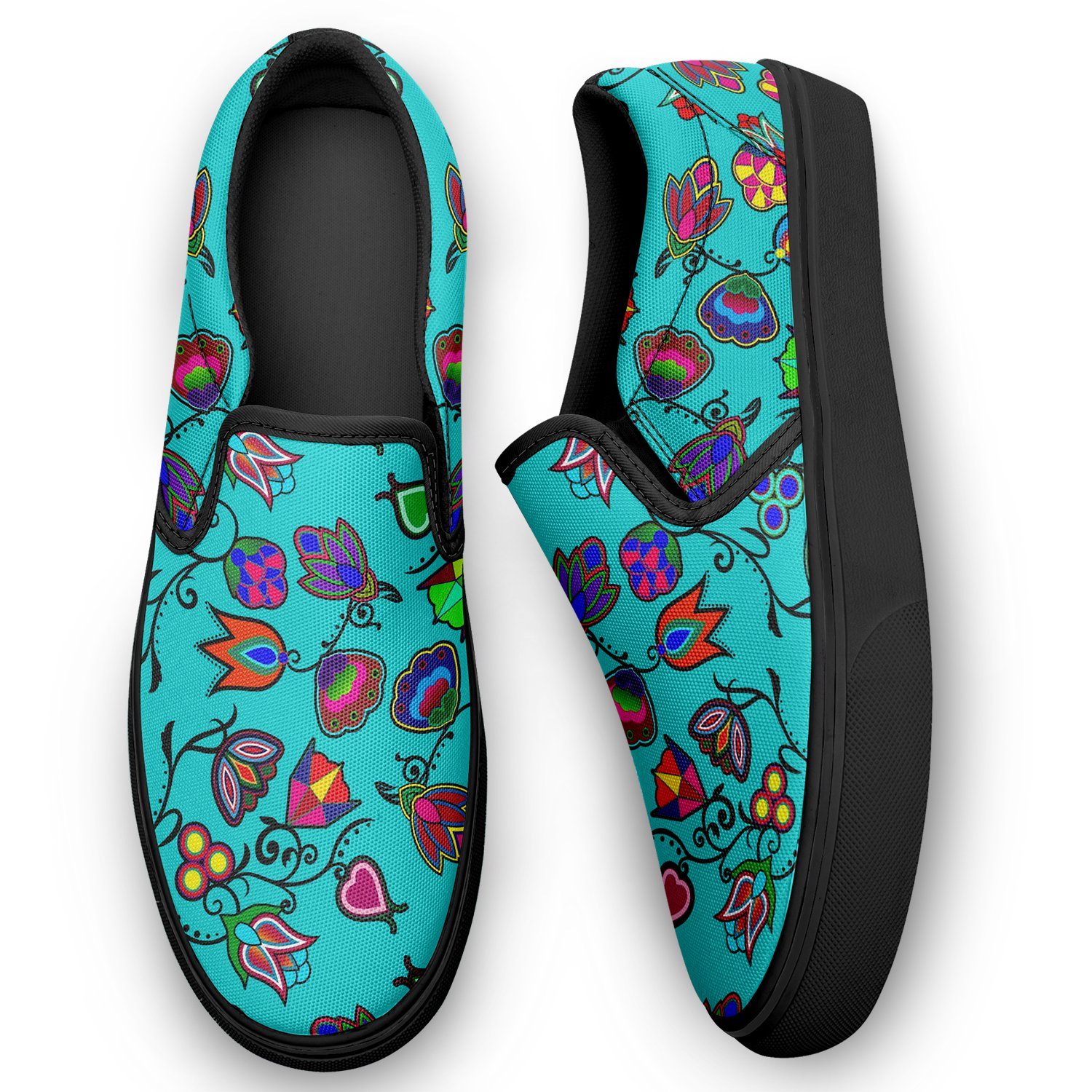 Indigenous Paisley Sky Otoyimm Canvas Slip On Shoes 49 Dzine
