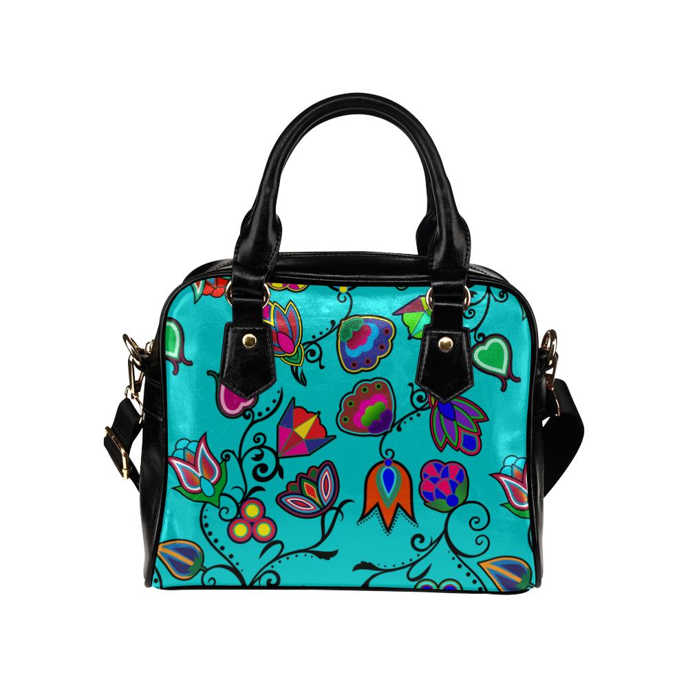 Indigenous Paisley - Sky Shoulder Handbag (Model 1634) Shoulder Handbags (1634) e-joyer