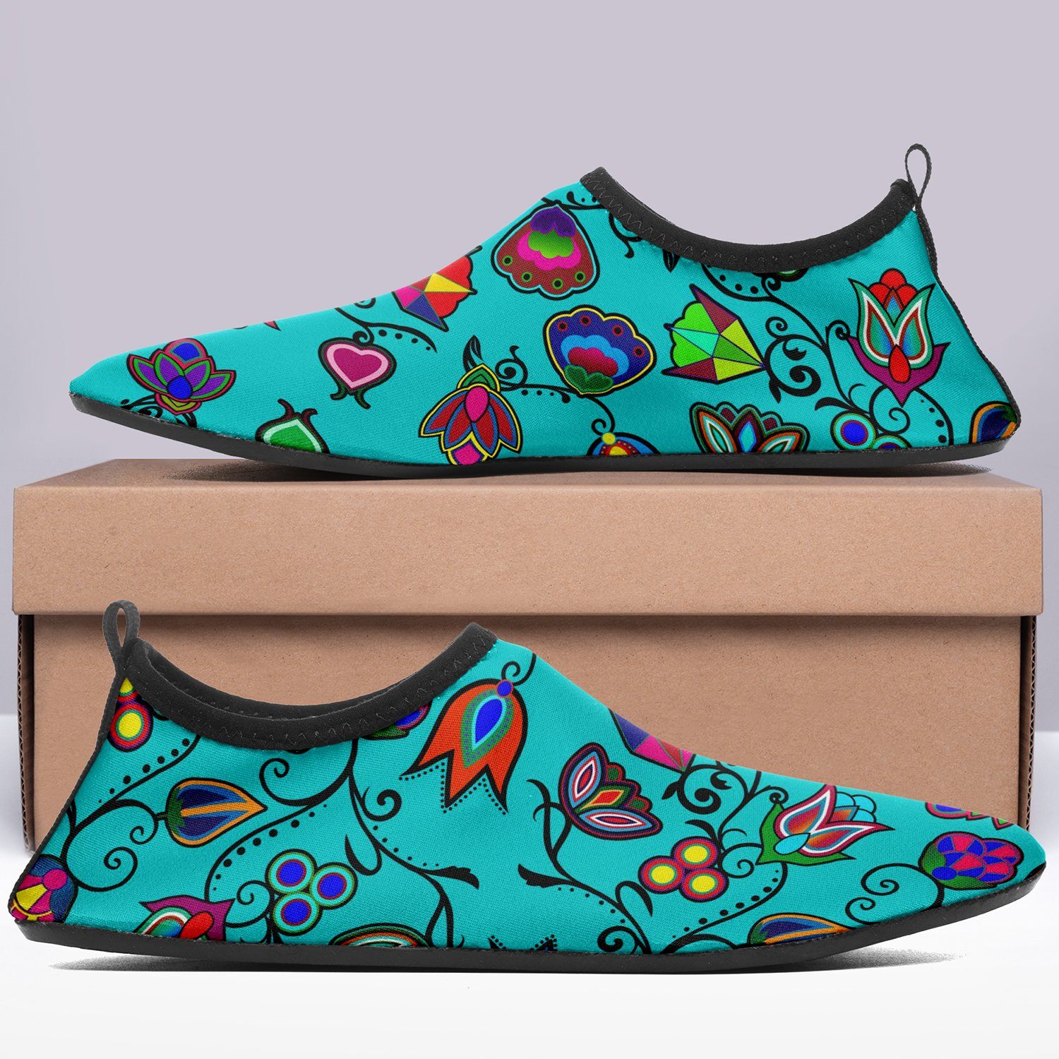 Indigenous Paisley Sky Sockamoccs Slip On Shoes 49 Dzine