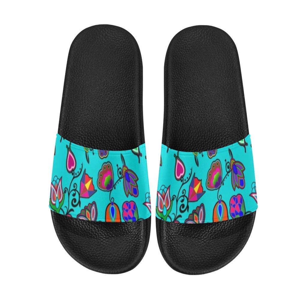 Indigenous Paisley Sky Women's Slide Sandals (Model 057) Women's Slide Sandals (057) e-joyer