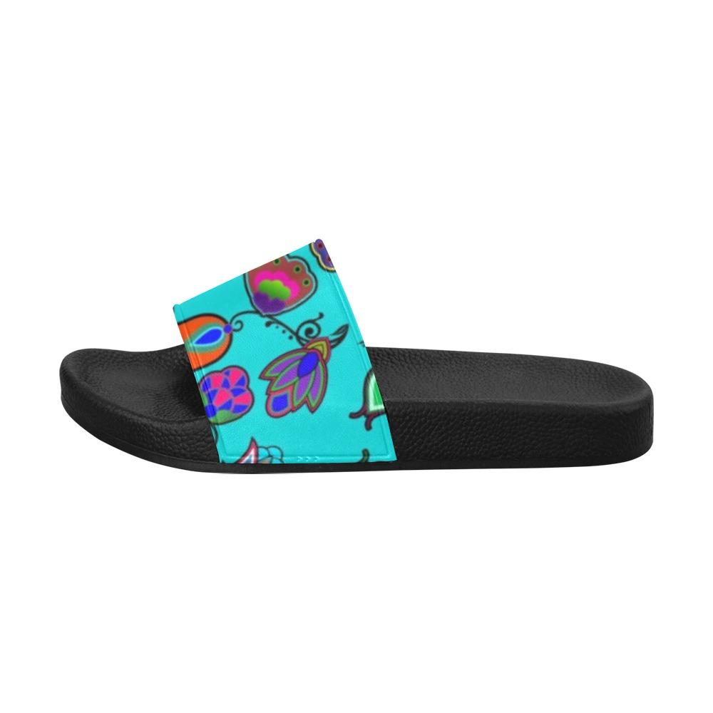 Indigenous Paisley Sky Women's Slide Sandals (Model 057) Women's Slide Sandals (057) e-joyer