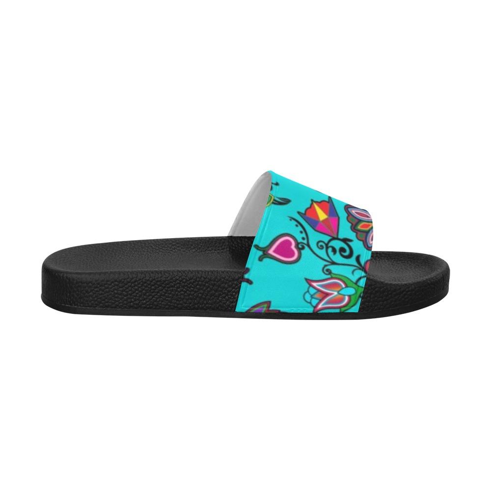 Indigenous Paisley Sky Women's Slide Sandals (Model 057) Women's Slide Sandals (057) e-joyer