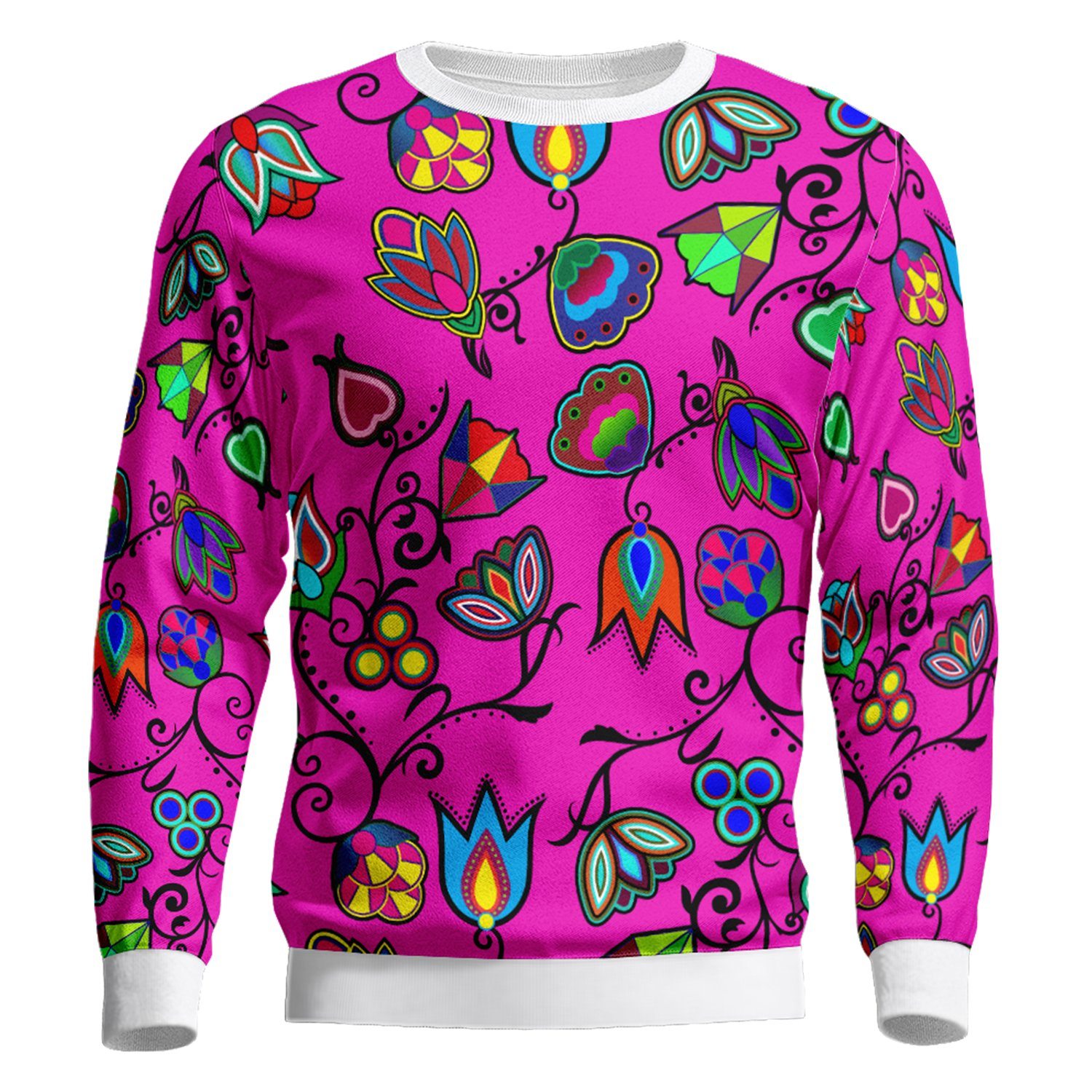 Indigenous Paisley Unisex Crewneck Long Sleeve Top 49 Dzine