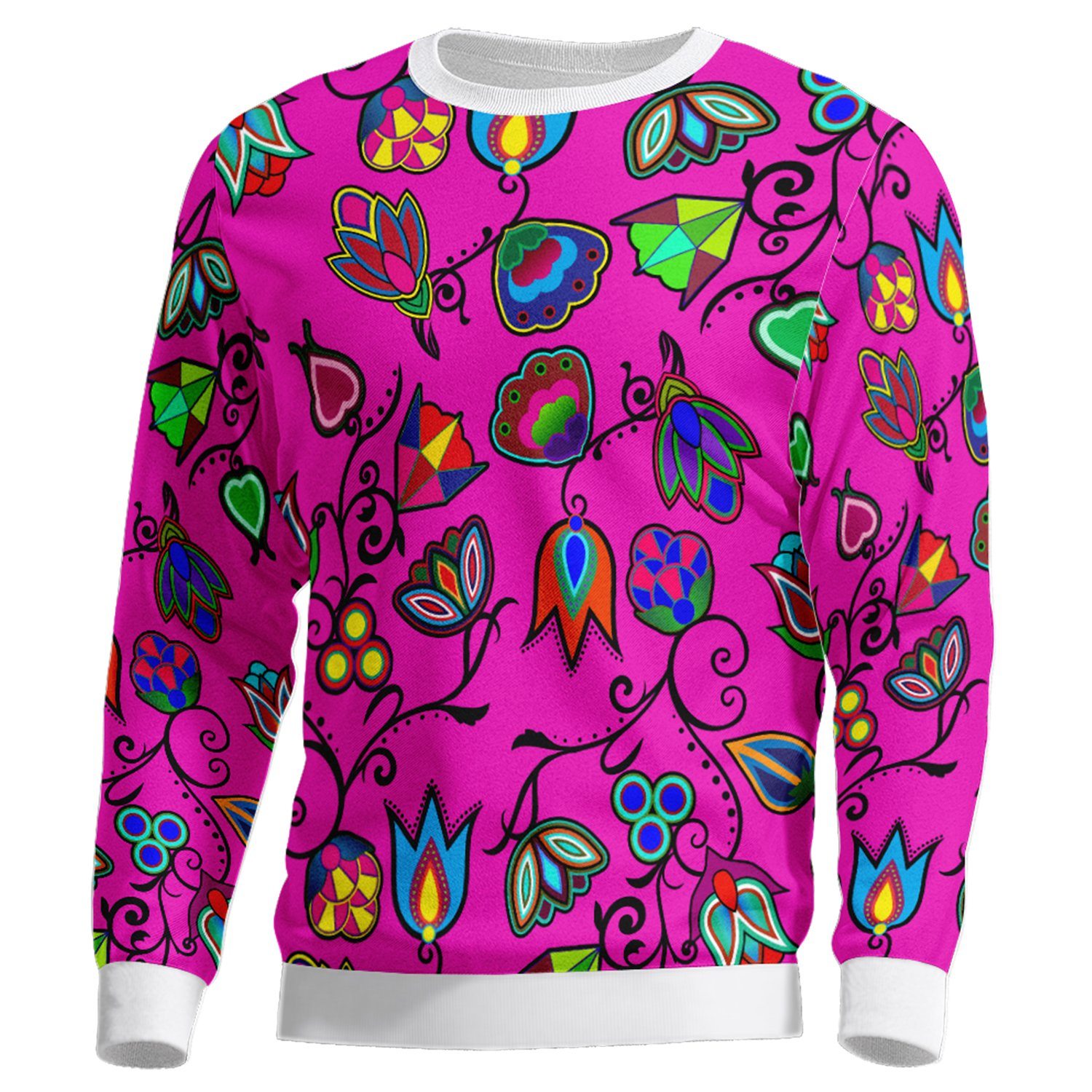 Indigenous Paisley Unisex Crewneck Long Sleeve Top 49 Dzine