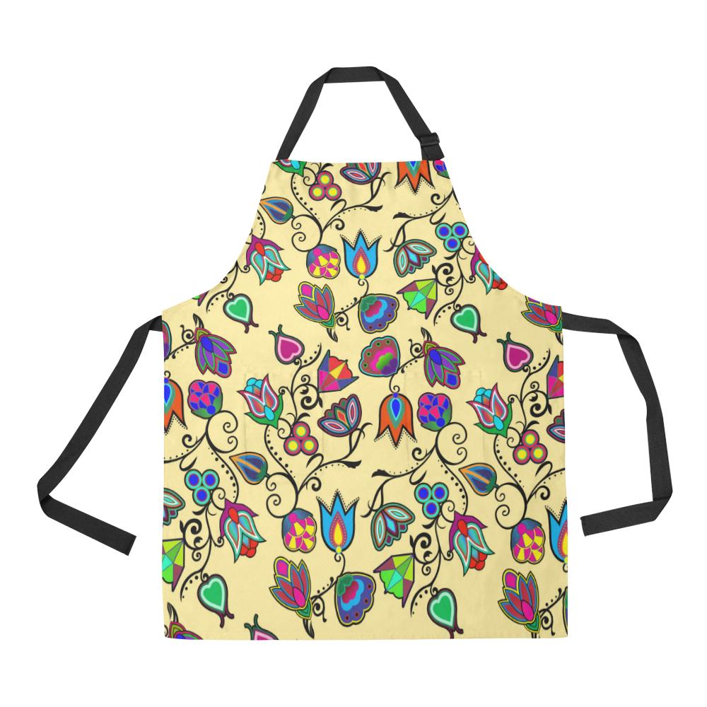 Indigenous Paisley Vanilla All Over Print Apron All Over Print Apron e-joyer