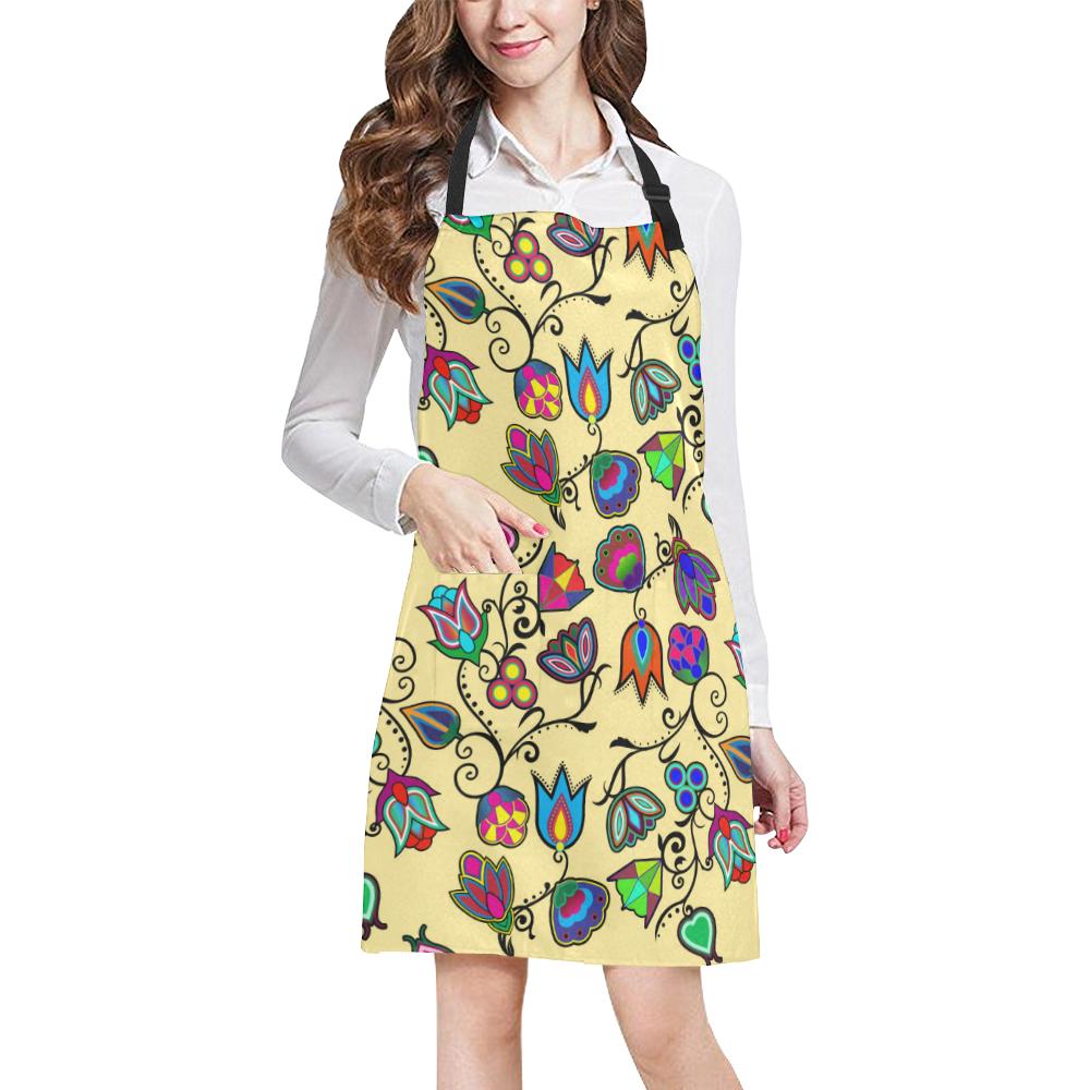 Indigenous Paisley Vanilla All Over Print Apron All Over Print Apron e-joyer
