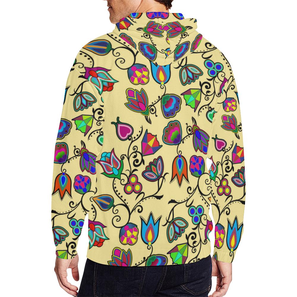 Indigenous Paisley - Vanilla All Over Print Full Zip Hoodie for Men (Model H14) All Over Print Full Zip Hoodie for Men (H14) e-joyer