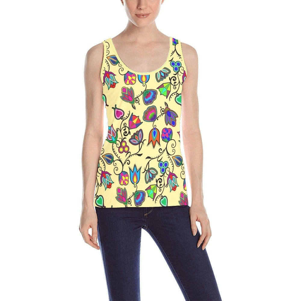 Indigenous Paisley Vanilla All Over Print Tank Top for Women (Model T43) All Over Print Tank Top for Women (T43) e-joyer