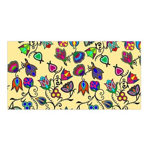 Indigenous Paisley Vanilla Satin Shawl Scarf 49 Dzine