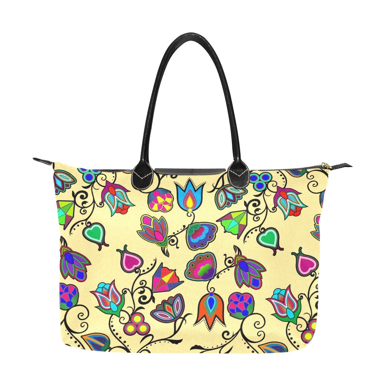 Indigenous Paisley Vanilla Single-Shoulder Lady Handbag (Model 1714) bag e-joyer