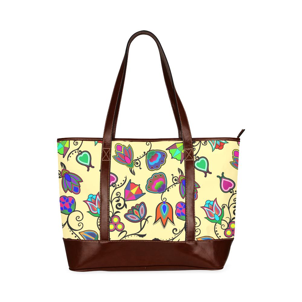 Indigenous Paisley - Vanilla Tote Handbag (Model 1642) Tote Handbags (1642) e-joyer
