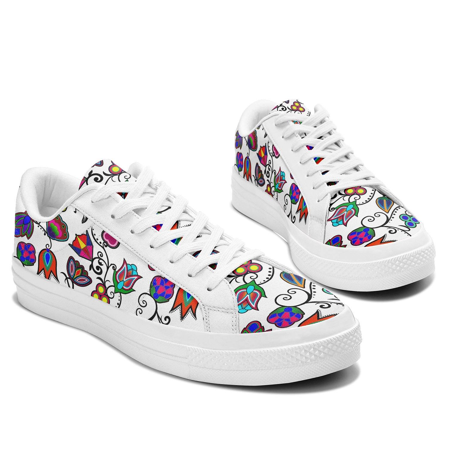 Indigenous Paisley White Aapisi Low Top Canvas Shoes White Sole 49 Dzine