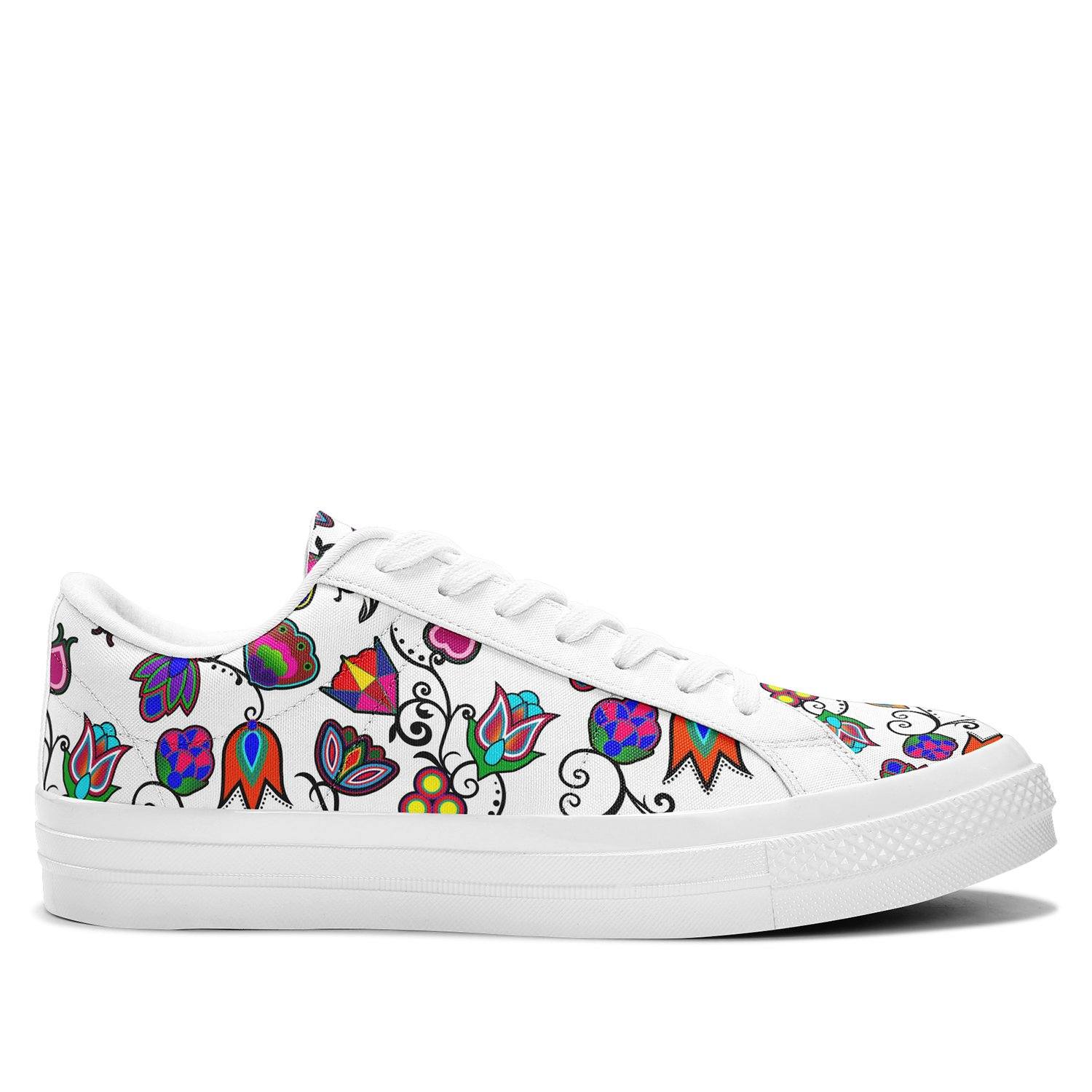 Indigenous Paisley White Aapisi Low Top Canvas Shoes White Sole 49 Dzine