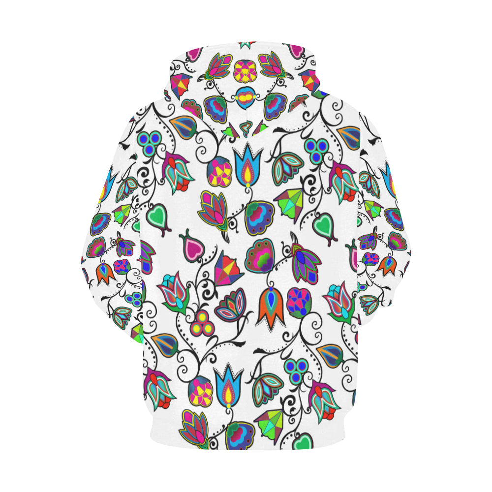 Indigenous Paisley - White All Over Print Hoodie for Women (USA Size) (Model H13) Hoodie e-joyer