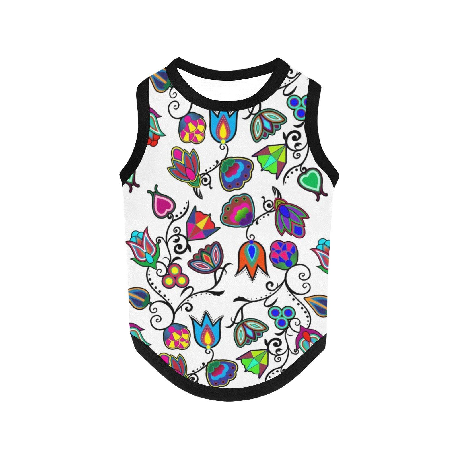 Indigenous Paisley White All Over Print Pet Tank Top Pet Tank Top e-joyer