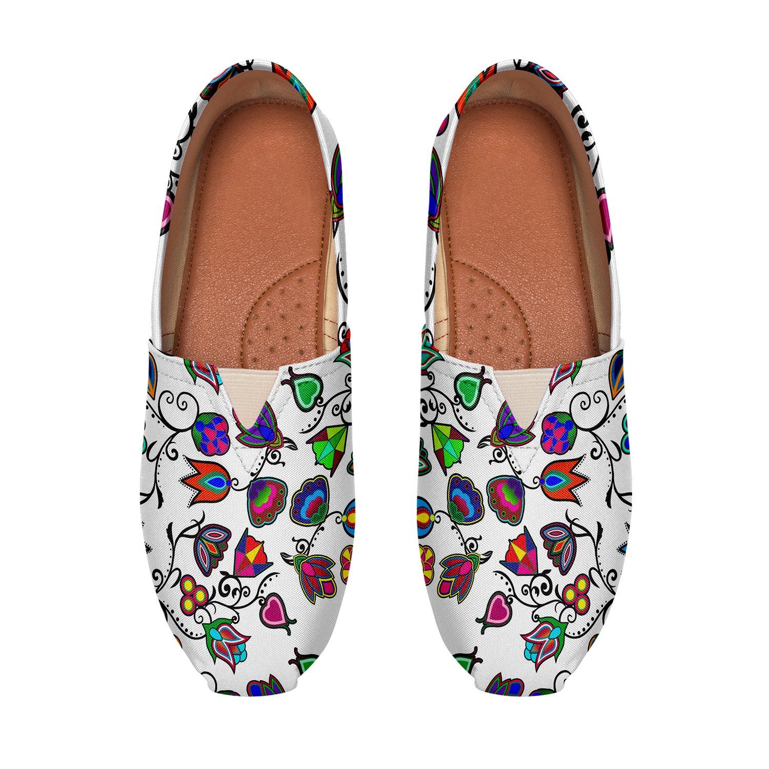 Indigenous Paisley White Casual Unisex Slip On Shoe Herman