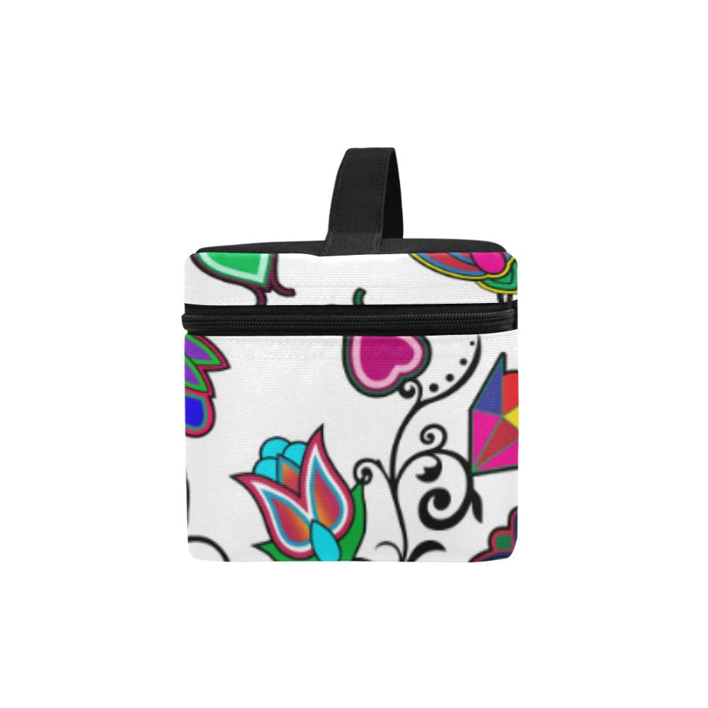 Indigenous Paisley White Cosmetic Bag/Large (Model 1658) Cosmetic Bag e-joyer