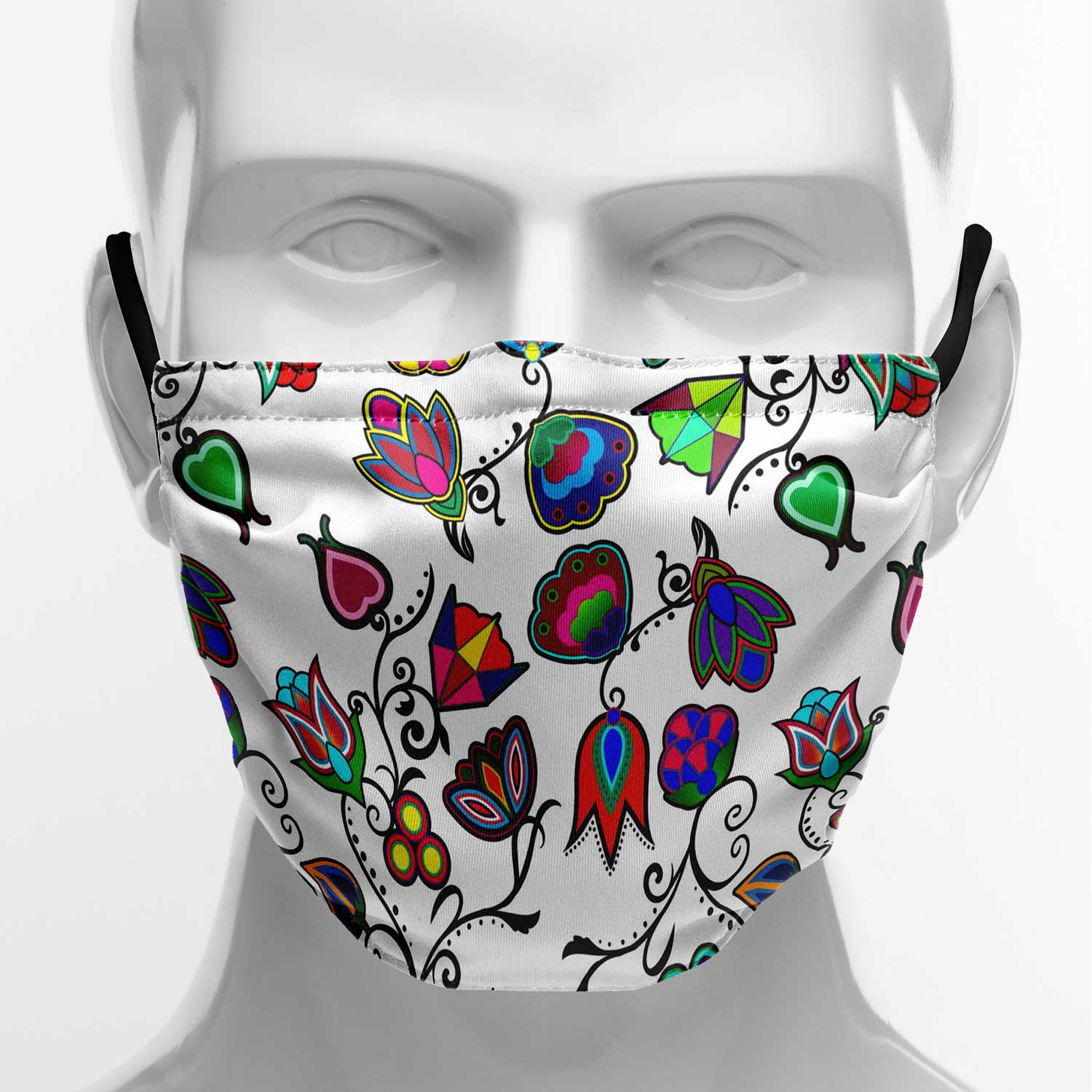 Indigenous Paisley White Face Cover Herman