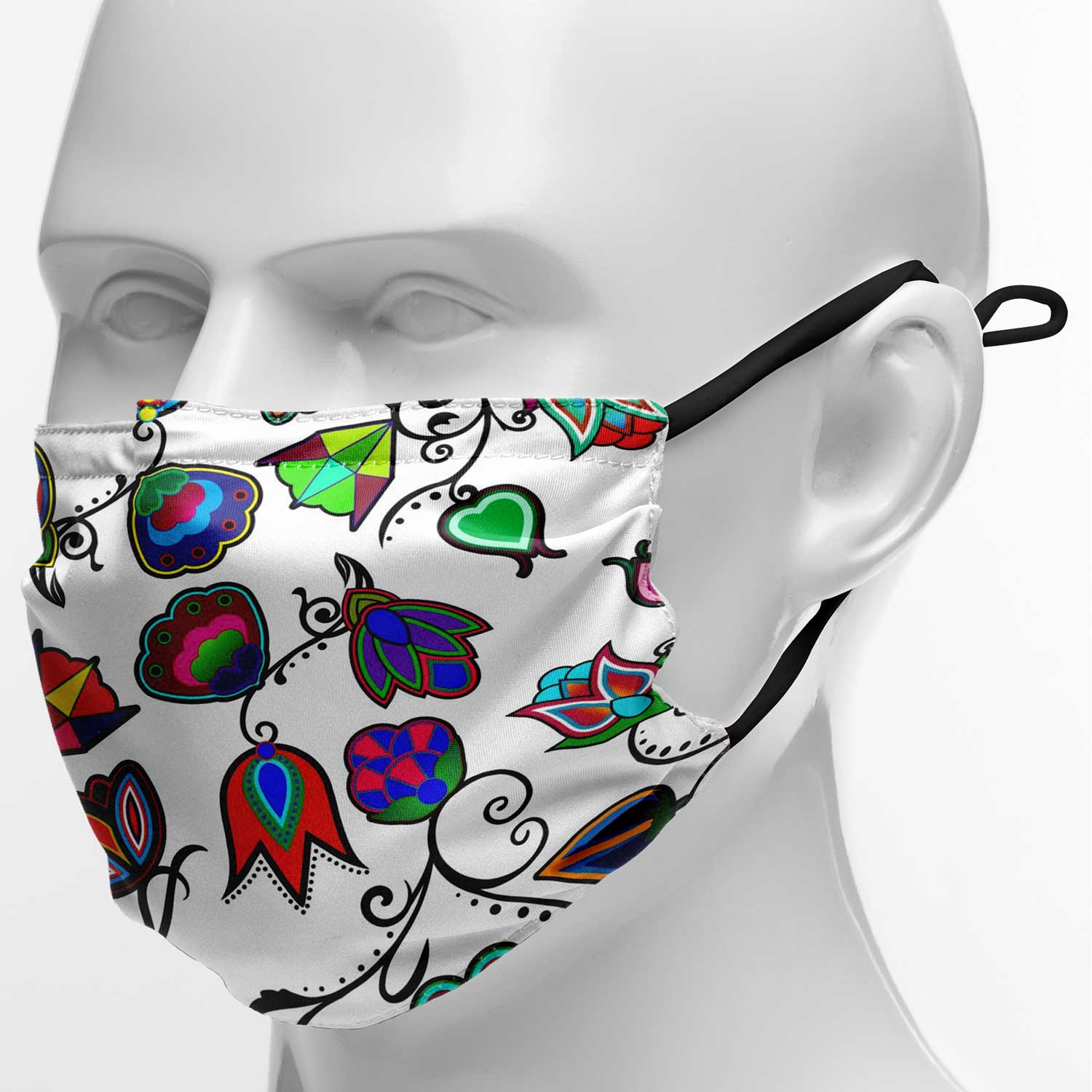 Indigenous Paisley White Face Cover Herman