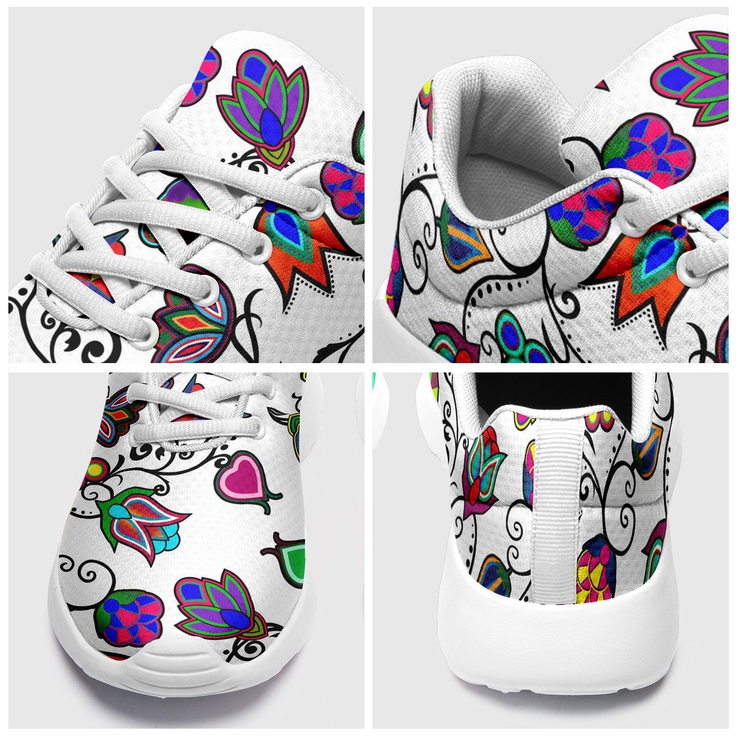 Indigenous Paisley White Ikkaayi Sport Sneakers 49 Dzine