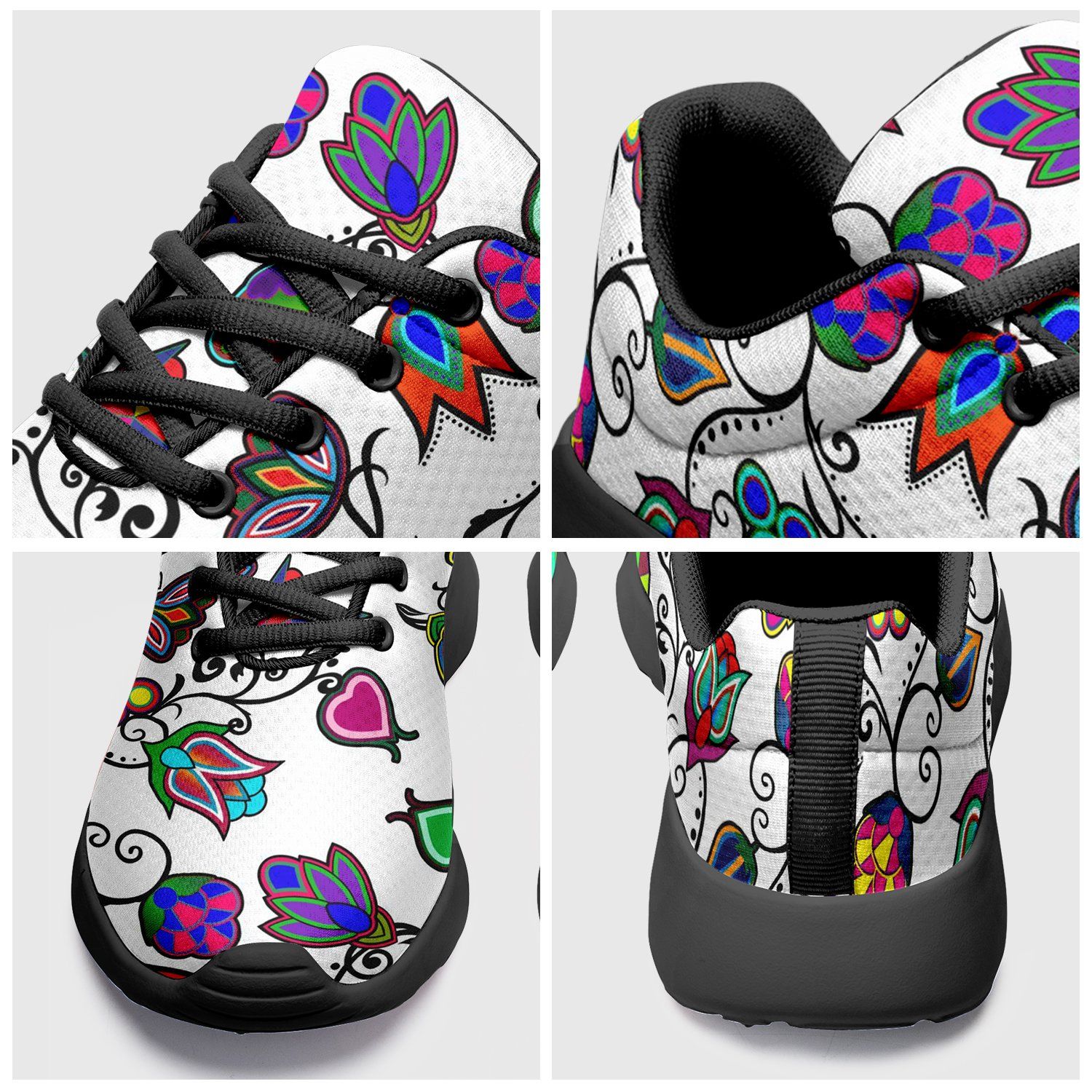 Indigenous Paisley White Ikkaayi Sport Sneakers 49 Dzine
