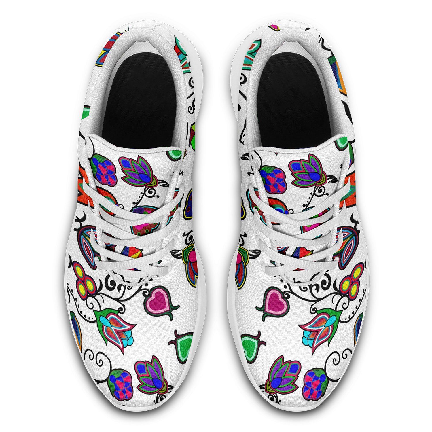 Indigenous Paisley White Ikkaayi Sport Sneakers 49 Dzine