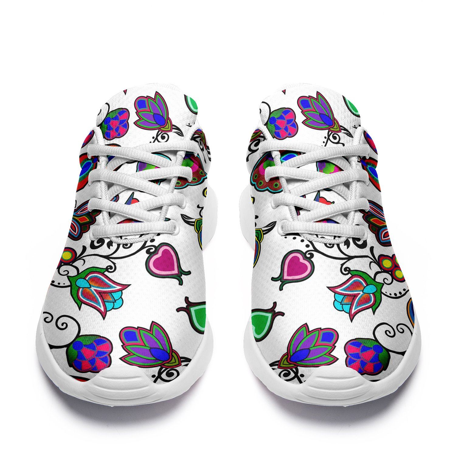 Indigenous Paisley White Ikkaayi Sport Sneakers 49 Dzine