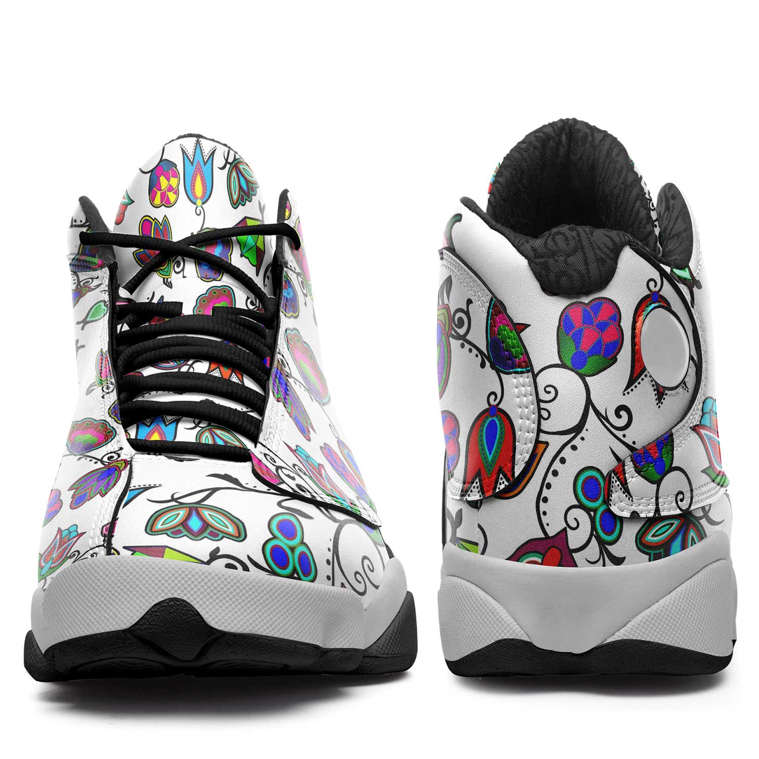 Indigenous Paisley - White Isstsokini Athletic Shoes Herman