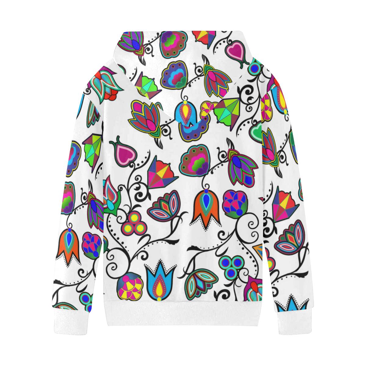 Indigenous Paisley White Kids' All Over Print Hoodie (Model H38) Kids' AOP Hoodie (H38) e-joyer