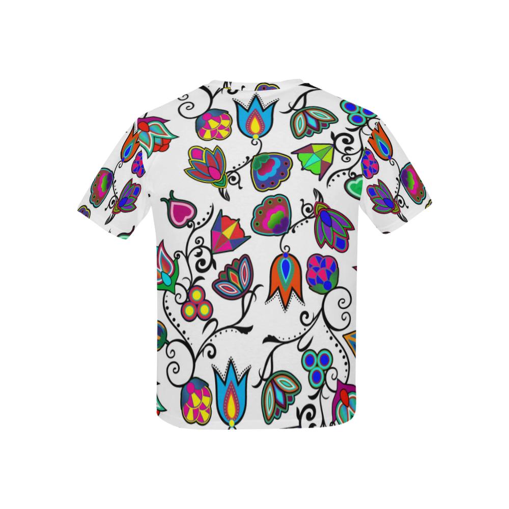 Indigenous Paisley - White Kids' All Over Print T-shirt (USA Size) (Model T40) All Over Print T-shirt for Kid (T40) e-joyer