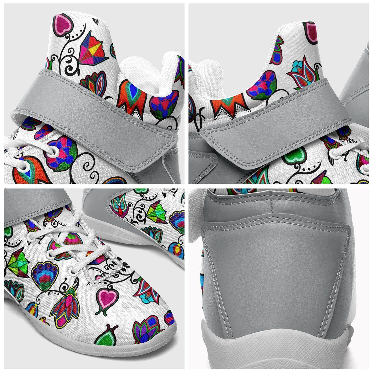 Indigenous Paisley White Kid's Ipottaa Basketball / Sport High Top Shoes 49 Dzine