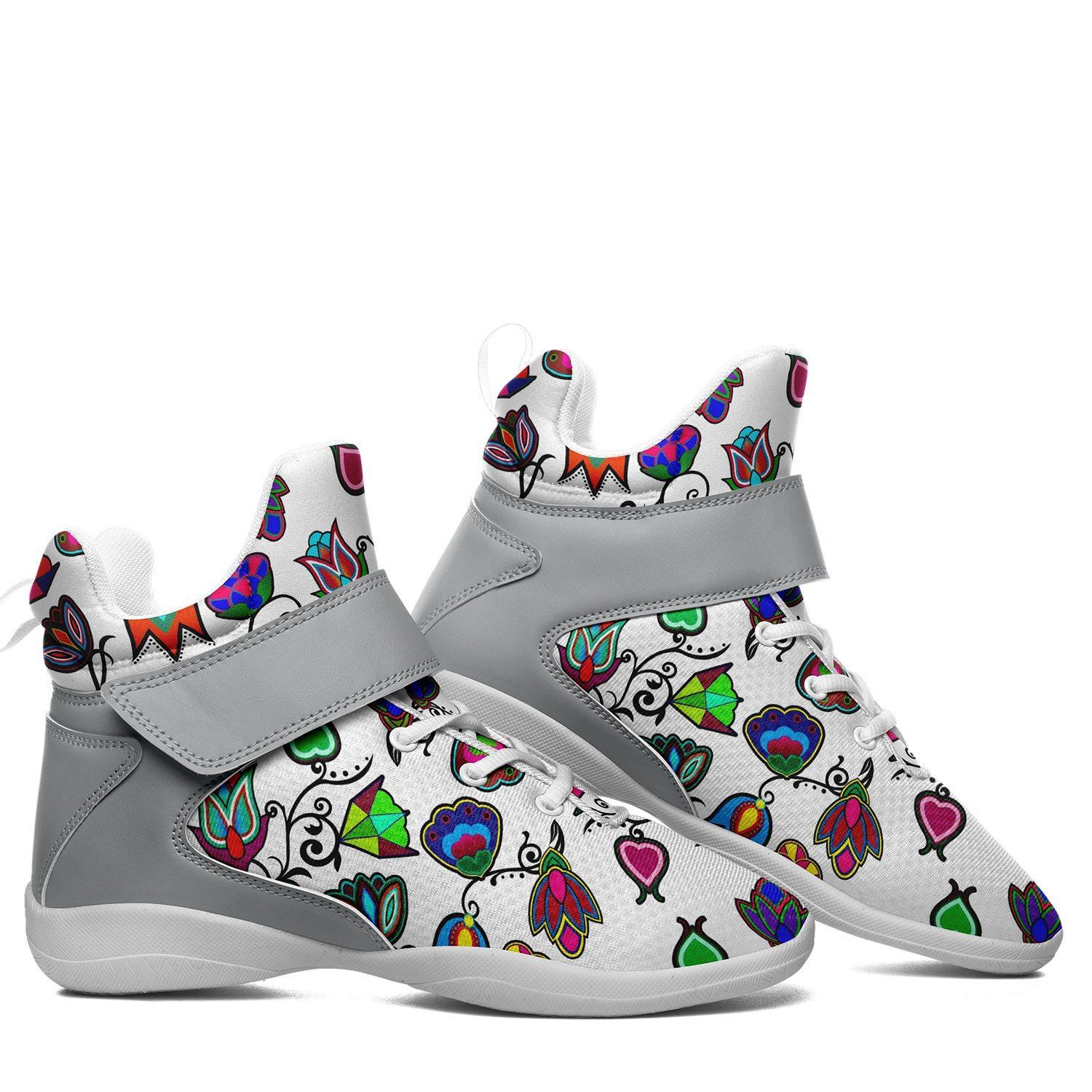 Indigenous Paisley White Kid's Ipottaa Basketball / Sport High Top Shoes 49 Dzine