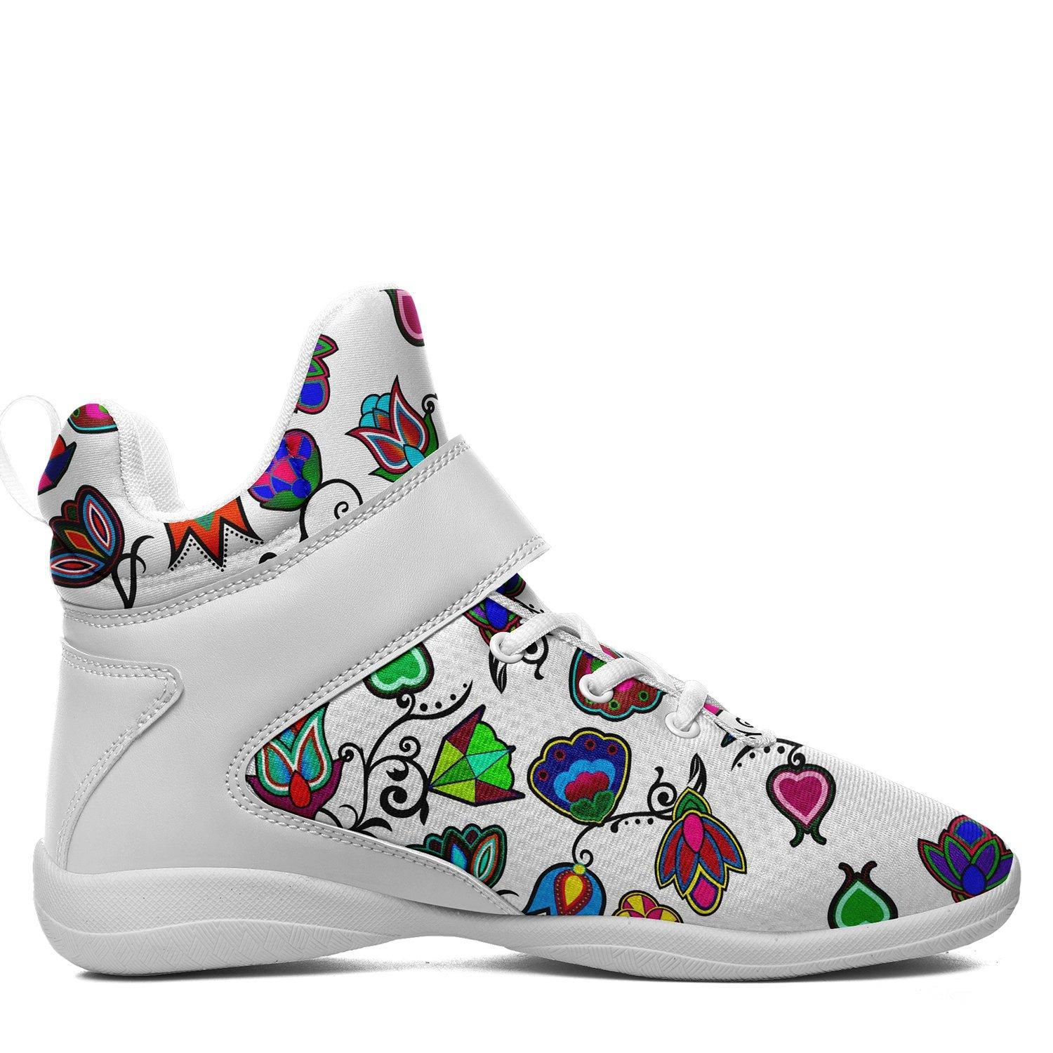 Indigenous Paisley White Kid's Ipottaa Basketball / Sport High Top Shoes 49 Dzine