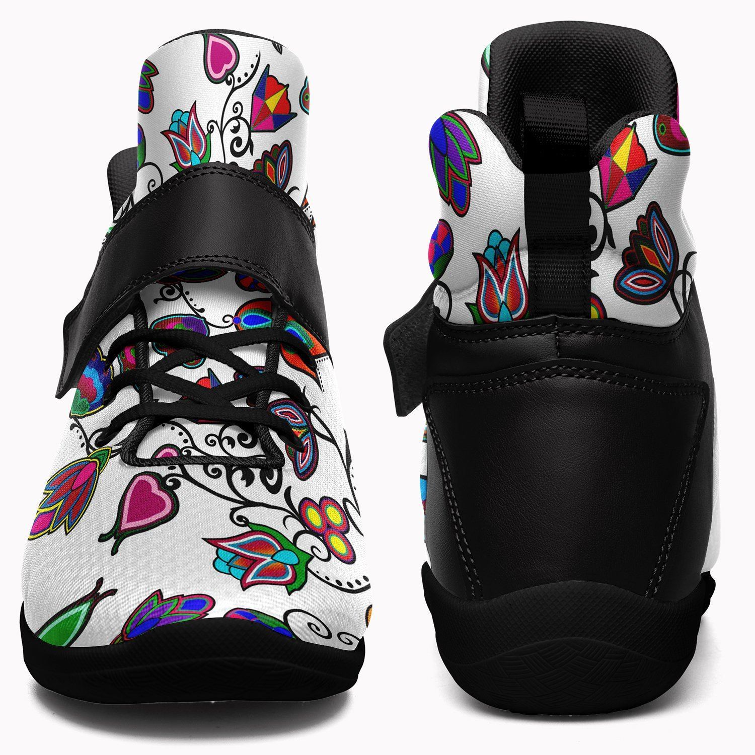 Indigenous Paisley White Kid's Ipottaa Basketball / Sport High Top Shoes 49 Dzine