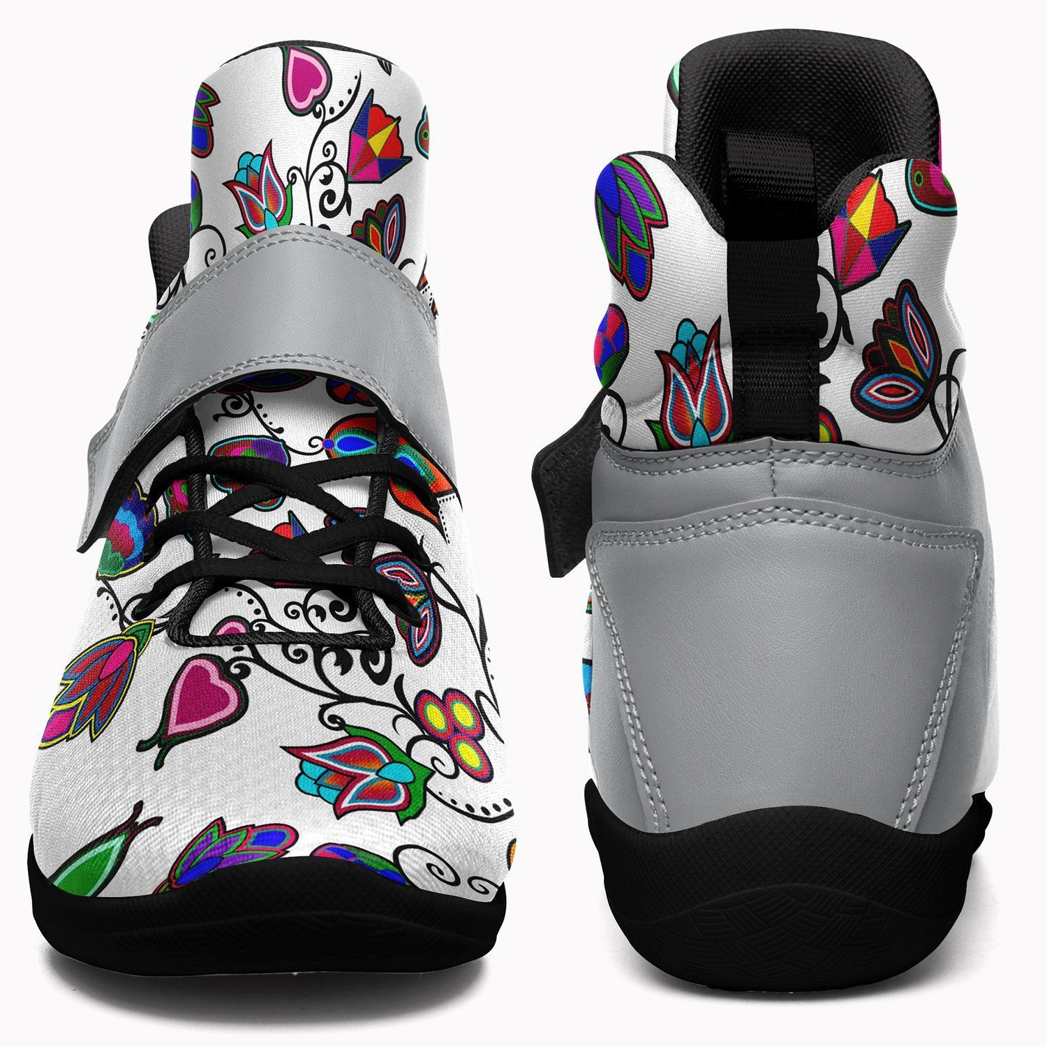 Indigenous Paisley White Kid's Ipottaa Basketball / Sport High Top Shoes 49 Dzine