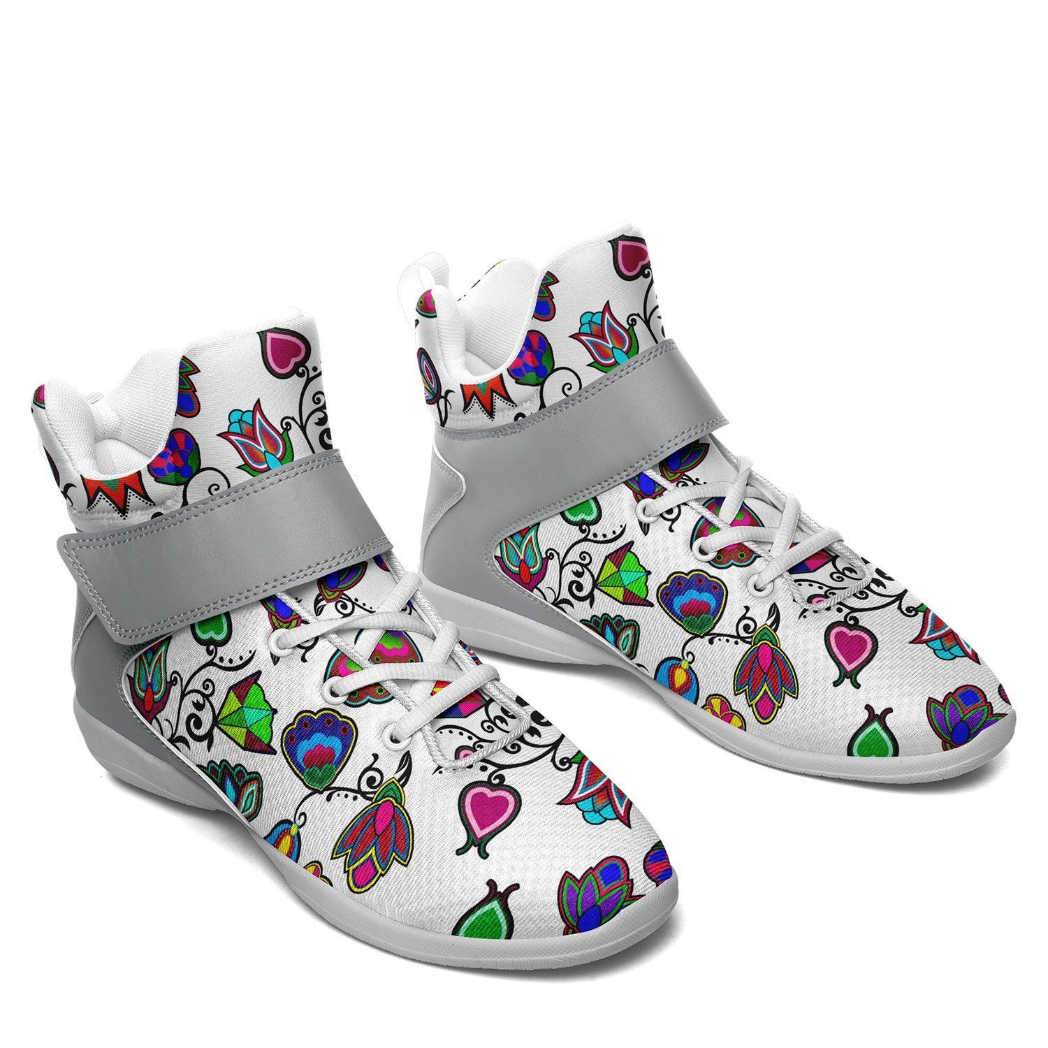 Indigenous Paisley White Kid's Ipottaa Basketball / Sport High Top Shoes 49 Dzine