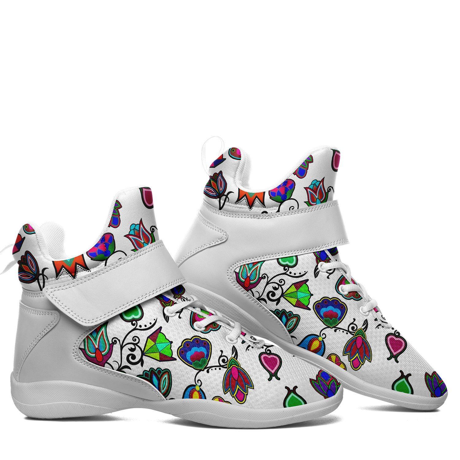 Indigenous Paisley White Kid's Ipottaa Basketball / Sport High Top Shoes 49 Dzine
