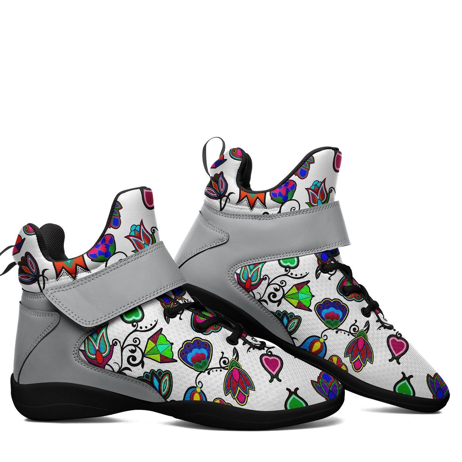 Indigenous Paisley White Kid's Ipottaa Basketball / Sport High Top Shoes 49 Dzine