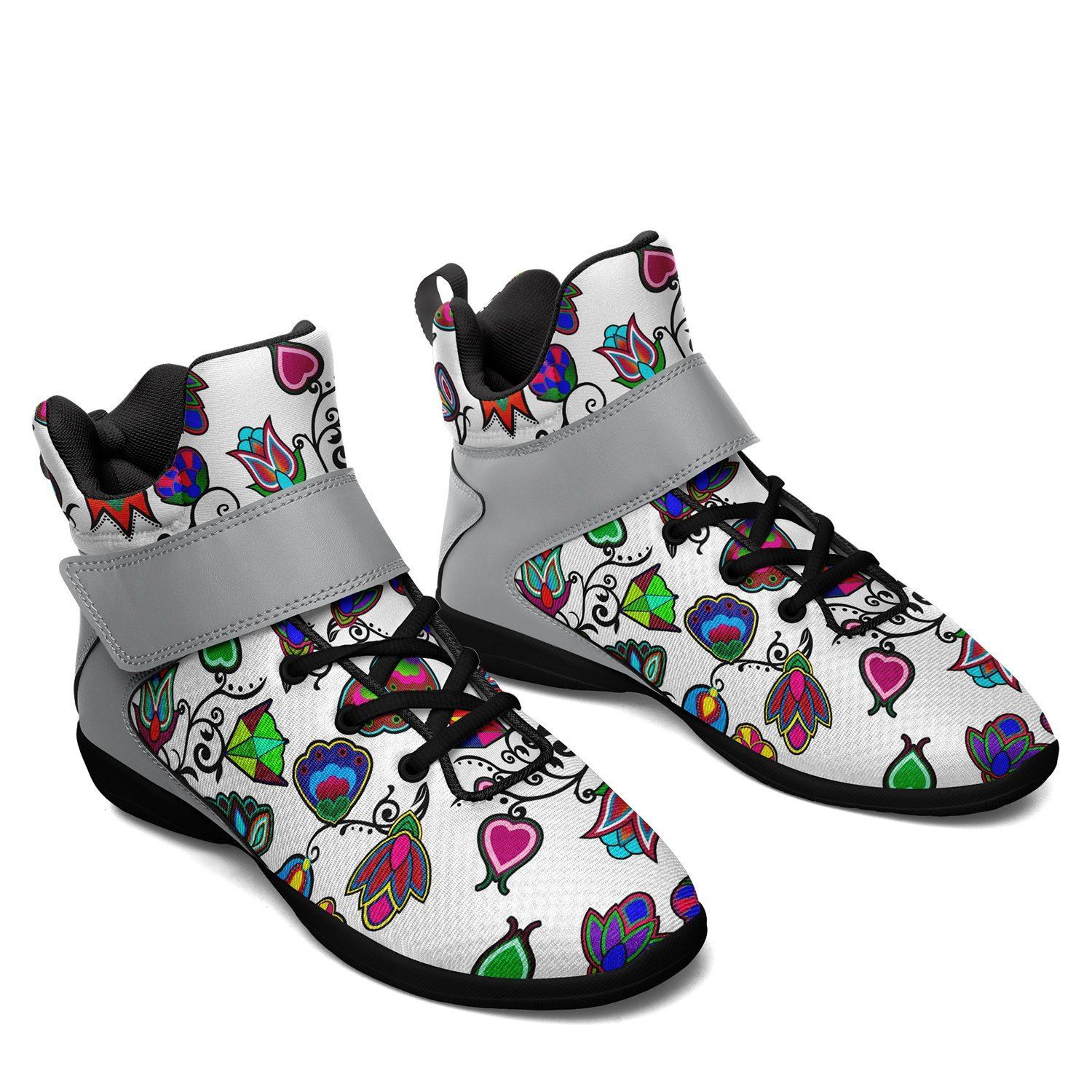 Indigenous Paisley White Kid's Ipottaa Basketball / Sport High Top Shoes 49 Dzine