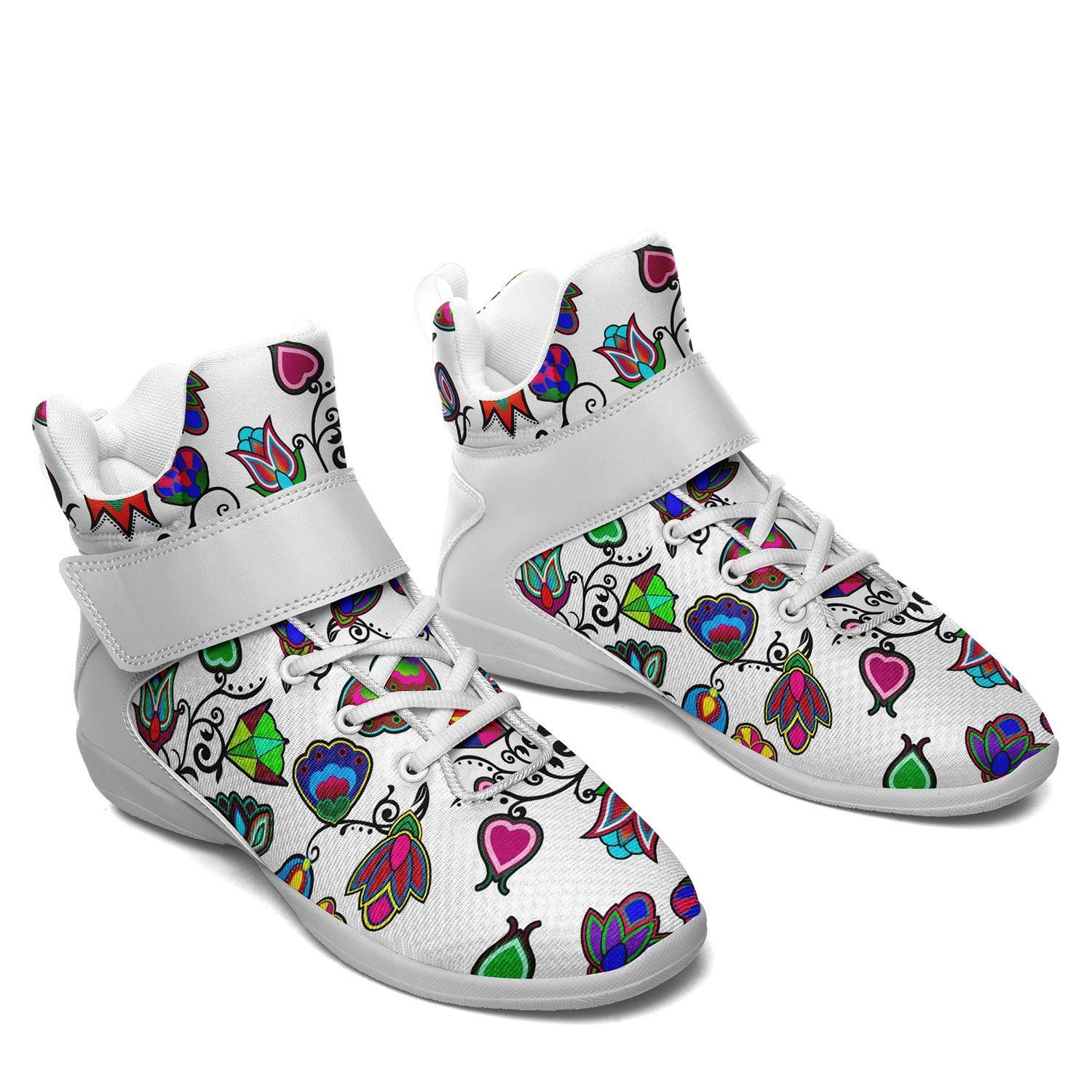 Indigenous Paisley White Kid's Ipottaa Basketball / Sport High Top Shoes 49 Dzine