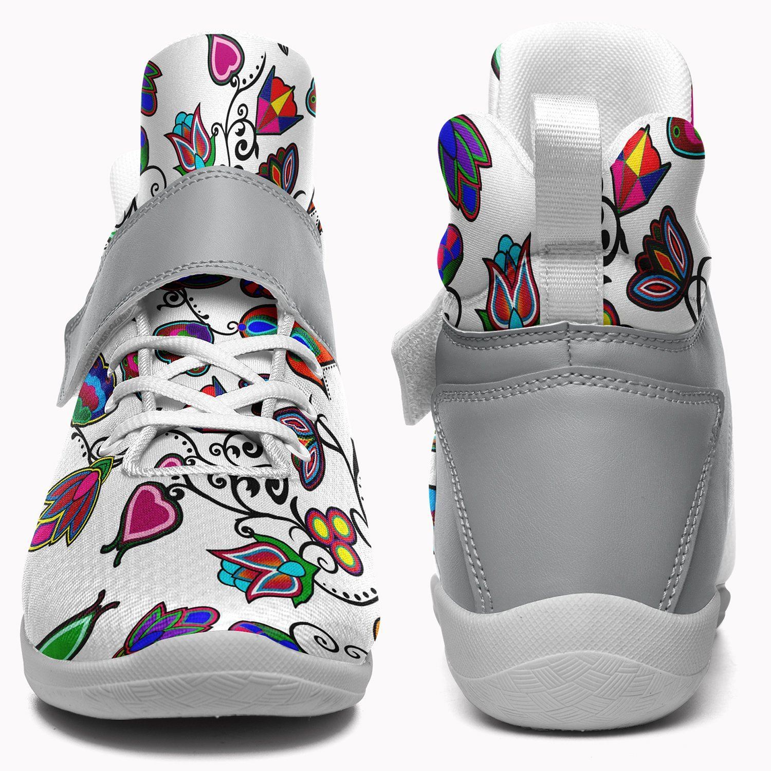Indigenous Paisley White Kid's Ipottaa Basketball / Sport High Top Shoes 49 Dzine