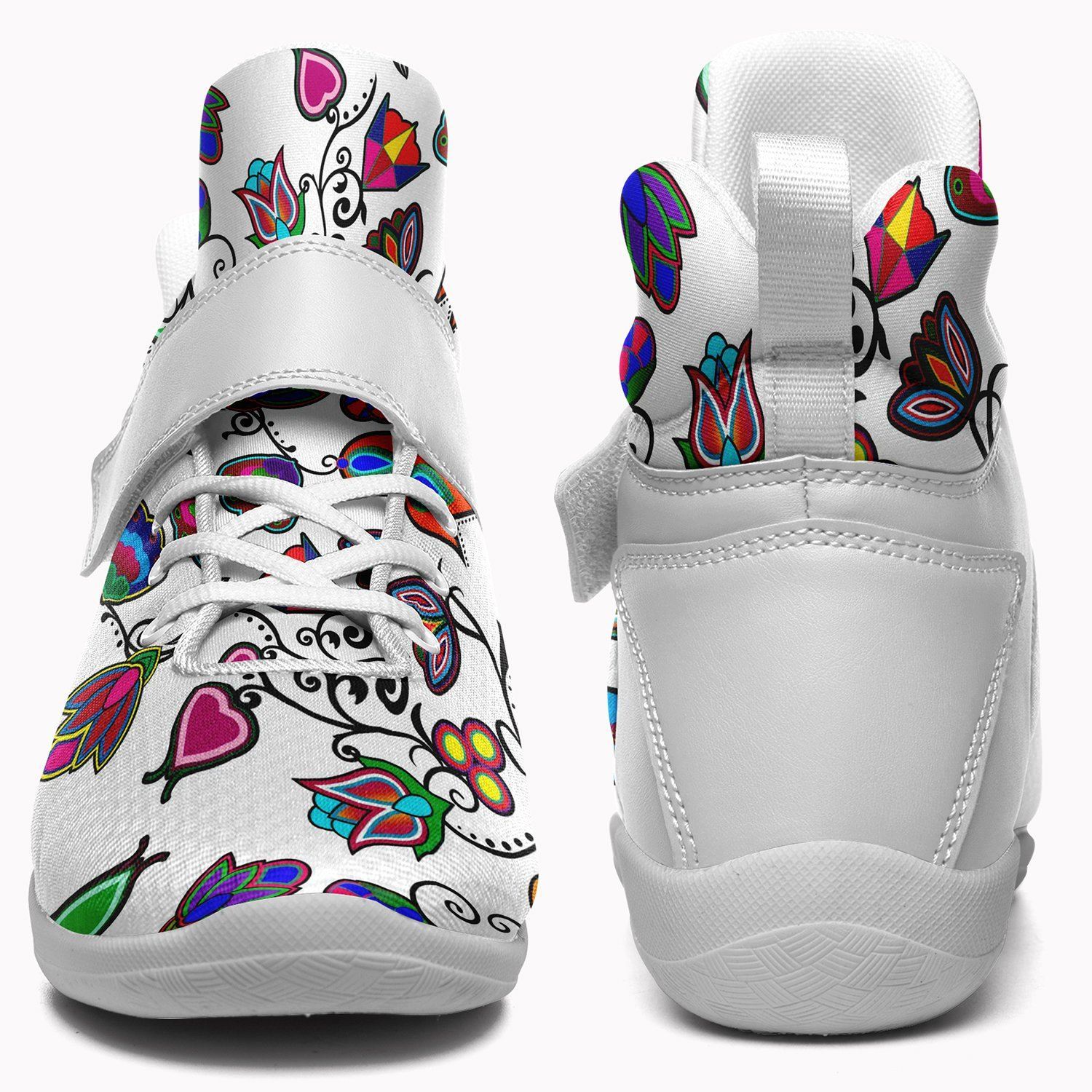 Indigenous Paisley White Kid's Ipottaa Basketball / Sport High Top Shoes 49 Dzine