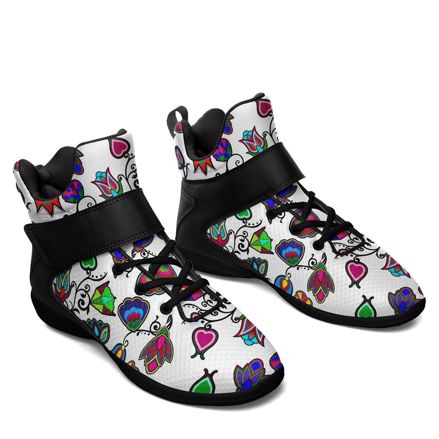 Indigenous Paisley White Kid's Ipottaa Basketball / Sport High Top Shoes 49 Dzine